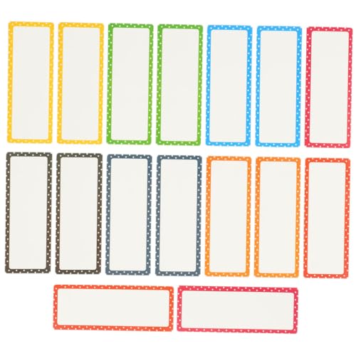 SEWACC 24 Stück Teiliges Magnetisches Namensschild Wiederbeschreibbare Beschreibbare Etiketten aus Langlebigem Pet material Trocken Abwischbar für Kühlschrank Whiteboard Schrank von SEWACC