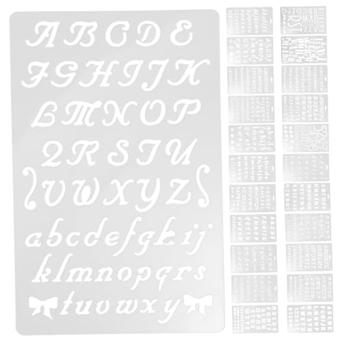 SEWACC 24 Stück Teiliges Set Wiederverwendbare Alphabet und Zahlen Schablonen für DIY Malerei Vielseitige Stencils für Wände und Mehr für Bastelprojekte SEWACC 24 Stück Teiliges Set Wiederverwendbare Alphabet und Zahlen Schablonen für DIY Malerei Vielseitige Stencils für Wände und Mehr für Bastelprojekte von SEWACC