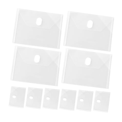SEWACC 24 Stück Transparente Dokumentenmappe mit Klebeverschluss Wasserdichte Aufbewahrungstaschen für Quittungen Fotos und Kleine Dokumente für Büro und Zuhause von SEWACC