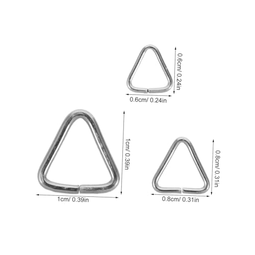 SEWACC 240 Stück Dreieckschnallen Zubehör Schmuck Metall Verbindungsanhänger Armband Verbindungshaken Halskette Kettenverbinder Halsketten Charm Halter Dreieck Biegeringe von SEWACC