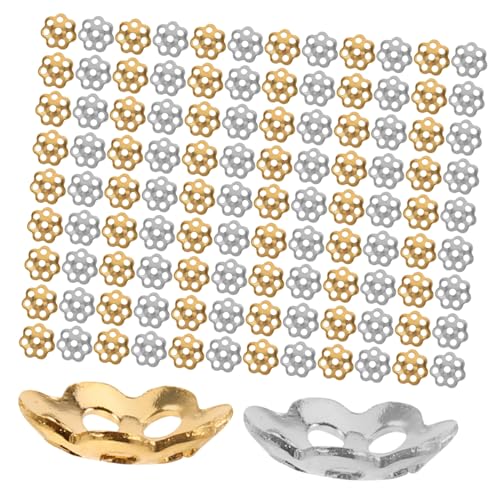 SEWACC 240 Stück Hohlperlen und Titanstahl Spacer Beads für Diy Armbänder und mit Farbbeständiger Elektroplattierung Schmuckherstellungszubehör von SEWACC
