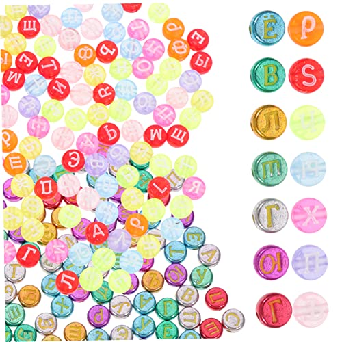 SEWACC 240 Stück Multifunktionale Buchstabenperlen Runde Russische Alphabetperlen Hochwertigem Acryl für Armbänder und DIY Handarbeiten mit Loch SEWACC 240 Stück Multifunktionale Buchstabenperlen Runde Russische Alphabetperlen Hochwertigem Acryl für Armbänder und DIY Handarbeiten mit Loch von SEWACC