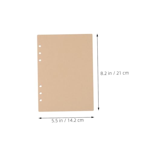 SEWACC 240 Stück Nachfüllpapier Kraftpapier Blanko Blätter Ringbuch Einlagen Nachfüllbar für Notizbuch Journal Planer Schule Büro von SEWACC