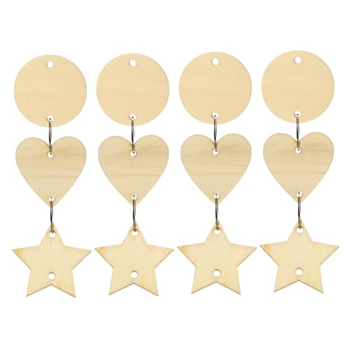 SEWACC 240 Stück Teiliges Set Holzanhänger mit Stern Kreis und Herz zum Basteln Natürliche Holzscheiben mit Eisringen DIY und Hochzeitsdeko Glatte Oberfläche Vielseitig Einsetzbar SEWACC 240 Stück Teiliges Set Holzanhänger mit Stern Kreis und Herz zum Basteln Natürliche Holzscheiben mit Eisringen DIY und Hochzeitsdeko Glatte Oberfläche Vielseitig Einsetzbar von SEWACC