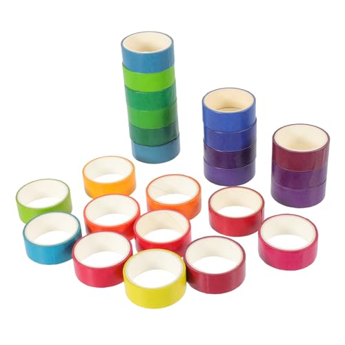 SEWACC 24Rollen Washi Tape DIY Klebeband für Scrapbooking Geschenkverpackung und Dekoration Selbstklebend und Tragbar für Heimwerker und Bastelliebhaber von SEWACC