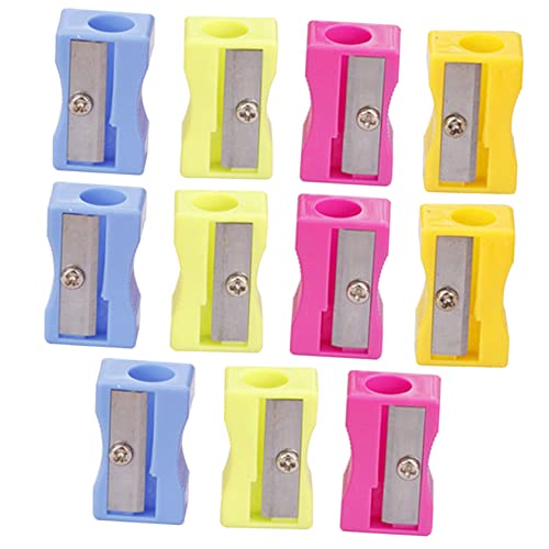 SEWACC 24Stücke Mini Handbleistiftspitzer aus Kunststoff Bunten Farben für Leicht und Handlich für Schule und Unterwegs von SEWACC