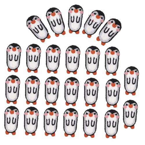 SEWACC 25 Stück Cartoon Patches zum Aufnähen Niedliche Pinguin Applikationen für Kleidung Taschen und DIY Projekte Langlebig und Hautfreundlich für Kreative Verschönerungen von SEWACC