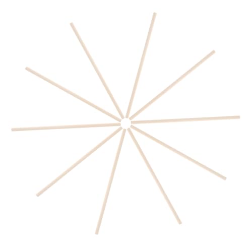 SEWACC 25 Stück Holzstäbe für Natürliche Rundstäbe Holz für DIY Bastelprojekte Durchmesser für Kreative Modellbauaktivitäten und Lernspiele von SEWACC