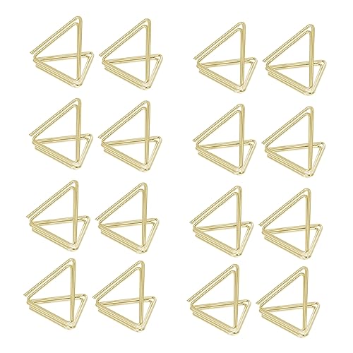 SEWACC 25 Stück Notizordner Pflicht Papier Rosa Rahmen Clips Name Geschäft Pastell Staffelei Memo-clip Steht Golden Eisen von SEWACC