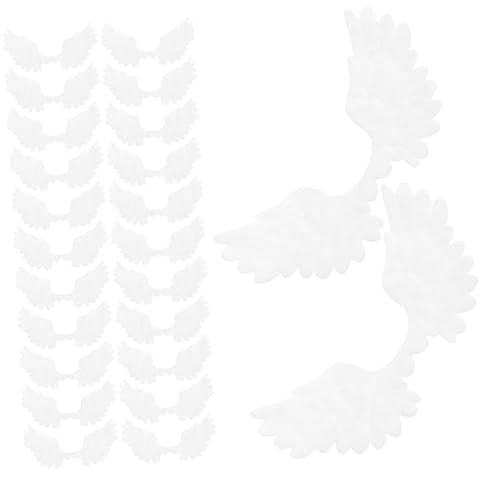 SEWACC 25 Stück Teiliges Engel Flügel Applikationen für DIY Haarschmuck und Kleidung Lebendige und Sichere Patches Filz für Kreative Bastelprojekte und Persönliche Dekoration von SEWACC