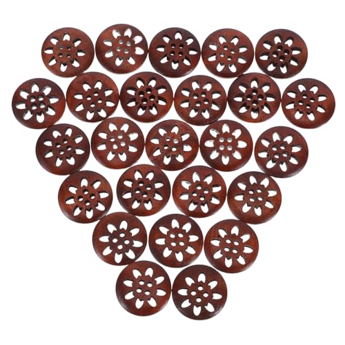 SEWACC 25 Stück Teiliges Holzknöpfe aus Massivem Holz Blumendesign Vielseitig für Nähen und DIY Bastelarbeiten als Mantelverschluss für Jacken Hemden Uniformen Dekorative SEWACC 25 Stück Teiliges Holzknöpfe aus Massivem Holz Blumendesign Vielseitig für Nähen und DIY Bastelarbeiten als Mantelverschluss für Jacken Hemden Uniformen Dekorative von SEWACC