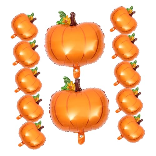 SEWACC 25 Stück Teiliges Kürbis Folienballon Schnelle Befüllung Langlebig und Wiederverwendbar für Thanksgiving Herbstparty Dekoration und Herbstliche Feststimmung von SEWACC
