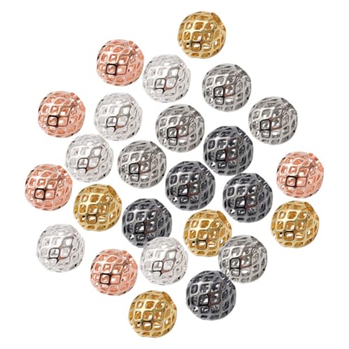 SEWACC 25 Stück Teiliges Kupfer DIY Perlen für Armbänder Halsketten Ohrringe Schmuckherstellung in Gold Silber Roségold Dunkelgrau Hellgrau Handgefertigte Schmuckperlen SEWACC 25 Stück Teiliges Kupfer DIY Perlen für Armbänder Halsketten Ohrringe Schmuckherstellung in Gold Silber Roségold Dunkelgrau Hellgrau Handgefertigte Schmuckperlen von SEWACC