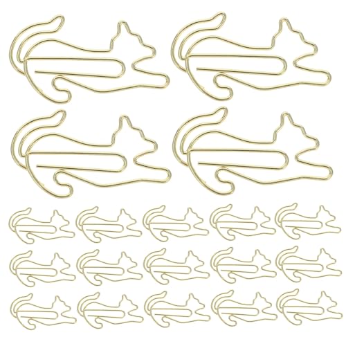 SEWACC 25 Stück Teiliges Metall lesezeichenclips in Katzenform Stabile und Langlebige Büroklammern mit Kreativem Tierdesign Goldfarben Dekorativ und Praktisch für Büro Schule und Zuhause SEWACC 25 Stück Teiliges Metall lesezeichenclips in Katzenform Stabile und Langlebige Büroklammern mit Kreativem Tierdesign Goldfarben Dekorativ und Praktisch für Büro Schule und Zuhause von SEWACC