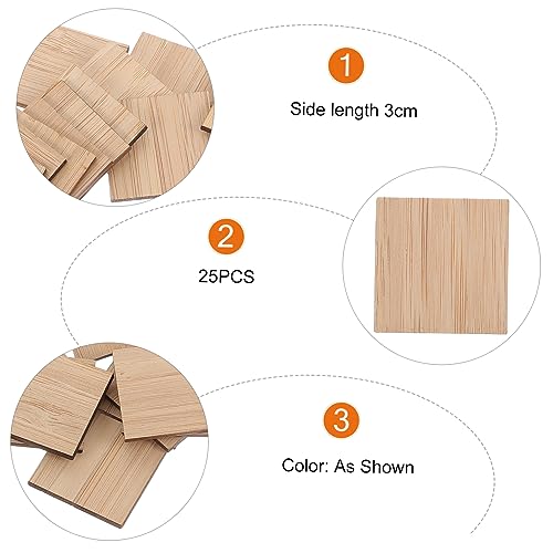 SEWACC 25 Stück Teiliges Set Unvollendeter Quadratischer Bambus Scheiben Kantenlänge Natürliche DIY Blanko Bastelstücke zum Malen Gravieren und Handarbeiten für Erwachsene SEWACC 25 Stück Teiliges Set Unvollendeter Quadratischer Bambus Scheiben Kantenlänge Natürliche DIY Blanko Bastelstücke zum Malen Gravieren und Handarbeiten für Erwachsene von SEWACC