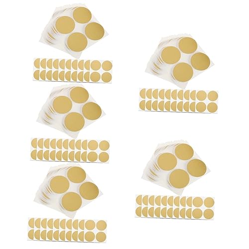 SEWACC 250 Stck. Runde Scratch Off Sticker Goldfarben Diy Rubbelaufkleber für Geburtstag Hochzeit Party Kreative Überraschungskarten Personalisierbar von SEWACC