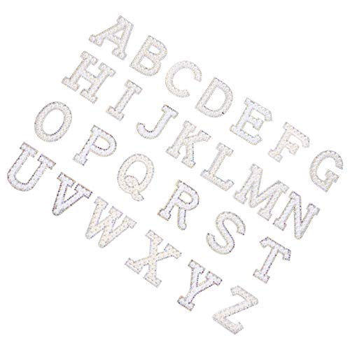 SEWACC 26 Stück Alphabet Applikationen Set Kreative DIY Buchstaben Patches Perlen Strass zum Aufbügeln oder Annähen für Kleidung Taschen und Hüte für Deko Projekte SEWACC 26 Stück Alphabet Applikationen Set Kreative DIY Buchstaben Patches Perlen Strass zum Aufbügeln oder Annähen für Kleidung Taschen und Hüte für Deko Projekte von SEWACC