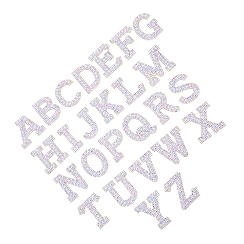 SEWACC 26 Stück Teiliges Alphabet Bügelbilder Bunte Strass Stickerei Patches zum Aufbügeln und Annähen DIY Textilien Applikationen für Kleidung Reparatur und Dekoration Vielseitig für SEWACC 26 Stück Teiliges Alphabet Bügelbilder Bunte Strass Stickerei Patches zum Aufbügeln und Annähen DIY Textilien Applikationen für Kleidung Reparatur und Dekoration Vielseitig für von SEWACC
