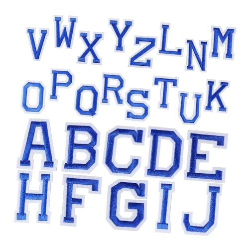 SEWACC 26 Stück Teiliges Buchstaben Aufnäher Patches aus Strapazierfähigem Polyester zum Aufbügeln Hautfreundlich und Langlebig zum Reparieren und Dekorieren von Kleidung Taschen und von SEWACC