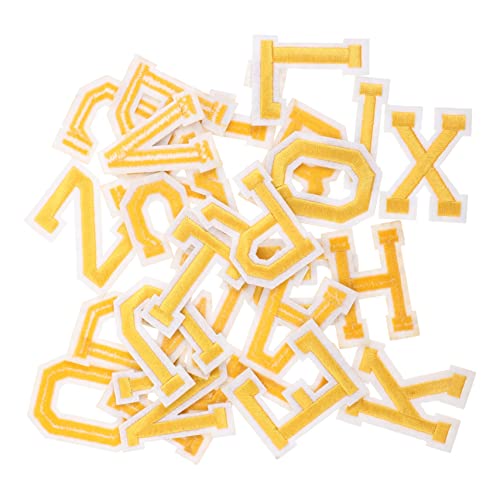 SEWACC 26 Stück Teiliges Buchstaben Bügelflicken Bestickte Applikationen für Kleidung und Hüte Hautfreundliche Langlebige Cartoon Patches für DIY Kleidung Praktische Reparatur und von SEWACC