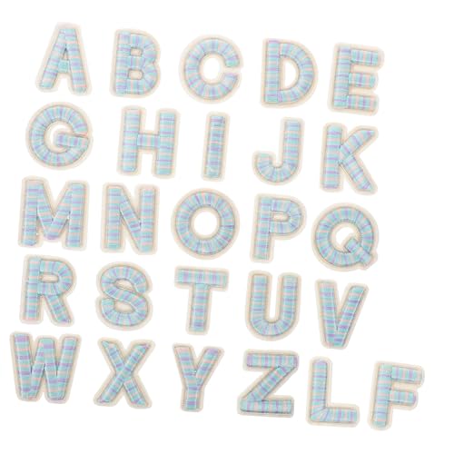 SEWACC 26 Stück Teiliges Bügelbild Bestickten Buchstaben Bunte Textilpatches zum Aufbügeln und Nähen Langlebige DIY Aufnäher für Kleidung Rucksäcke Hüte und Taschen Einfach Anzubringen von SEWACC