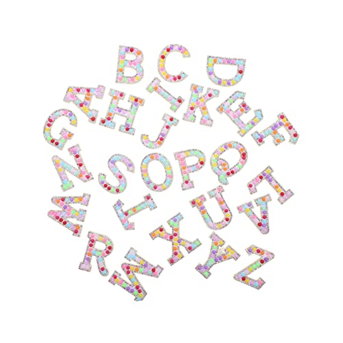 SEWACC 26 Stück Teiliges Bügelbild mit Strass und Perlen Alphabet Applikationen zum Aufnähen und Reparieren von Kleidung Jeans Taschen und Rucksäcken Selbstklebend und Vielseitig für DIY SEWACC 26 Stück Teiliges Bügelbild mit Strass und Perlen Alphabet Applikationen zum Aufnähen und Reparieren von Kleidung Jeans Taschen und Rucksäcken Selbstklebend und Vielseitig für DIY von SEWACC