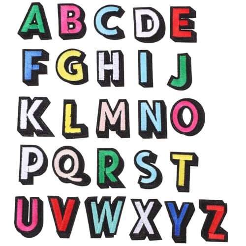 SEWACC 26 Stück Teiliges Bunte Buchstaben Aufnäher zum Aufbügeln und Aufnähen Bestickte Alphabet Patches für Kleidung DIY Reparatur Vielseitige Stoffapplikationen für Jacken Taschen Hüte SEWACC 26 Stück Teiliges Bunte Buchstaben Aufnäher zum Aufbügeln und Aufnähen Bestickte Alphabet Patches für Kleidung DIY Reparatur Vielseitige Stoffapplikationen für Jacken Taschen Hüte von SEWACC