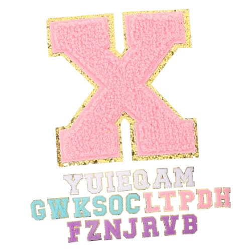 SEWACC 26 Stück Teiliges Bunte Bügelbuchstaben Aufnäher zum Aufbügeln und Annähen Bestickte Stoffpatches für DIY Kleidung Taschen Hüte Schuhe Vielseitige Textil Dekoration und Reparatur von SEWACC