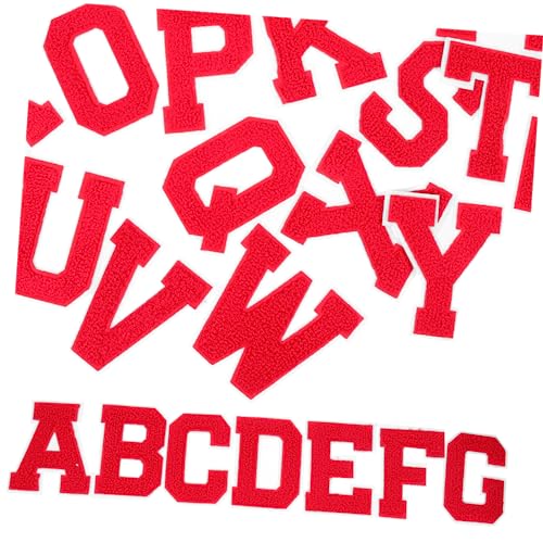 SEWACC 26 Stück Teiliges Chenille Buchstaben Aufbügel Patches Weiße Basis mit Roter Stickerei Waschbare Langlebige Kleidung Reparatur und Dekoration für Jacken Taschen Hüte und Schuhe SEWACC 26 Stück Teiliges Chenille Buchstaben Aufbügel Patches Weiße Basis mit Roter Stickerei Waschbare Langlebige Kleidung Reparatur und Dekoration für Jacken Taschen Hüte und Schuhe von SEWACC