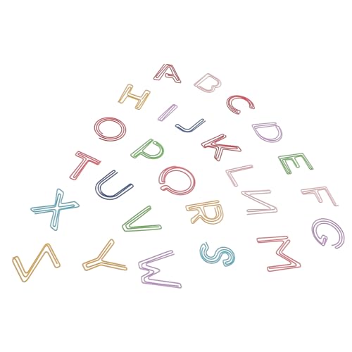 SEWACC 26 Stück Teiliges Farbige Metall file Clips mit Kreativem Buchstaben design Stabile Büroklammern zum Organisieren von Dokumenten für Schule und Büro Langlebig und Formstabil SEWACC 26 Stück Teiliges Farbige Metall file Clips mit Kreativem Buchstaben design Stabile Büroklammern zum Organisieren von Dokumenten für Schule und Büro Langlebig und Formstabil von SEWACC