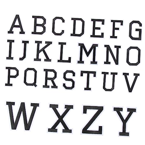 SEWACC 26 Stück Teiliges Große Schwarze Aufbügelbare Buchstaben Patches aus Besticktem Stoff Langlebig und Einfach Anzuwenden zum Reparieren und Verzieren von Kleidung Taschen und Jeans SEWACC 26 Stück Teiliges Große Schwarze Aufbügelbare Buchstaben Patches aus Besticktem Stoff Langlebig und Einfach Anzuwenden zum Reparieren und Verzieren von Kleidung Taschen und Jeans von SEWACC