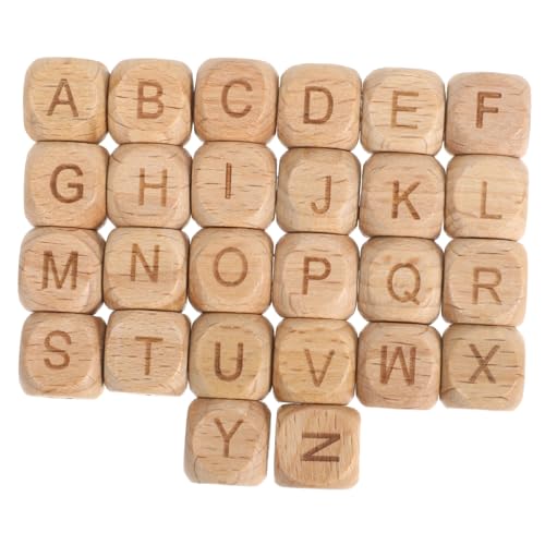 SEWACC 260 Stk. Teiliges Beech Wood Letter Beads Quadratische Natürliche Holzperlen für DIY Schmuckherstellung Leichte Buchstaben Perlen für Armbänder Halsketten Kreative Bastelprojekte von SEWACC