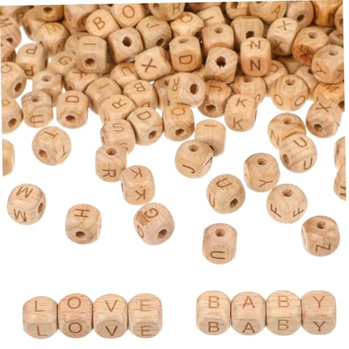 SEWACC 260 Stk. Teiliges Holzperlen Alphabet Buchstaben Würfel aus Naturbuche Lose Buchstabenperlen für Schmuck Diy Lernspielzeug Armband und Halsketten Basteln SEWACC 260 Stk. Teiliges Holzperlen Alphabet Buchstaben Würfel aus Naturbuche Lose Buchstabenperlen für Schmuck Diy Lernspielzeug Armband und Halsketten Basteln von SEWACC