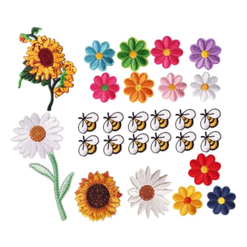 SEWACC 27 Stück Bienen und Blumenaufnäher zum Aufbügeln und Nähen für Kleidung Taschen Schuhe Hüte Diy Dekoration für Jeans und Jacken SEWACC 27 Stück Bienen und Blumenaufnäher zum Aufbügeln und Nähen für Kleidung Taschen Schuhe Hüte Diy Dekoration für Jeans und Jacken von SEWACC