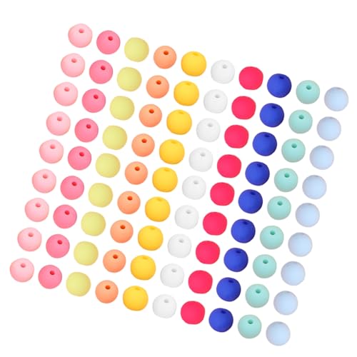 SEWACC 270 Stück Teiliges Acryl Perlen Bunte Matte Runde Perlen für DIY Schmuckherstellung Leichte Spacer für Armbänder Halsketten und Waist Beads Vielseitig für Bastelprojekte von SEWACC