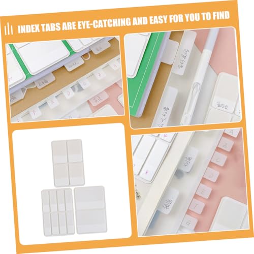 SEWACC 280 Stück Teiliges Haftnotiz Selbstklebende Lesestreifen Weiße Page Marker Praktische Index Tabs zum Markieren und Beschriften von Büchern und Dokumenten für Bürobedarf von SEWACC