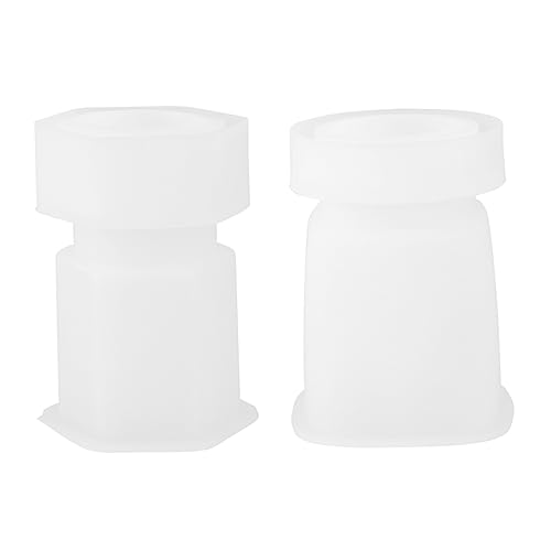 SEWACC 2Sätze Silikonform für Epoxidharz Aufbewahrungsflaschen DIY Silikonform für Kunsthandwerk und Home Decor für Projekte und Designs von SEWACC