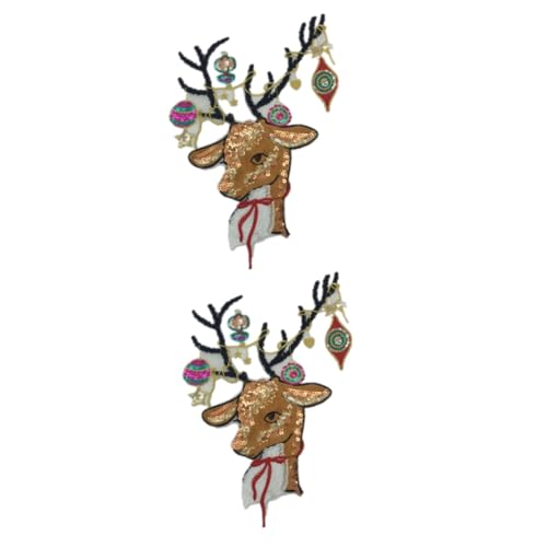 SEWACC 2St Patches nähen Weihnachtsflecken für Kleidung bestickte Aufnäher aus Weihnachtsstoff dekoration weihnachten weihnachtsdeko beleuchtet innen Flicken für Kleidung Kleiderflicken SEWACC 2St Patches nähen Weihnachtsflecken für Kleidung bestickte Aufnäher aus Weihnachtsstoff dekoration weihnachten weihnachtsdeko beleuchtet innen Flicken für Kleidung Kleiderflicken von SEWACC