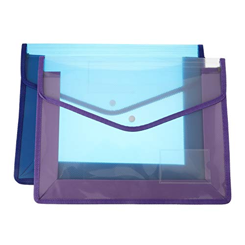 SEWACC 2Stücke Dokumentenmappe mit Druckknopf Große Kapazität Aufbewahrungstasche für Unterlagen Transparente Dateihalter mit Etikettentasche für Büro und Zuhause SEWACC 2Stücke Dokumentenmappe mit Druckknopf Große Kapazität Aufbewahrungstasche für Unterlagen Transparente Dateihalter mit Etikettentasche für Büro und Zuhause von SEWACC