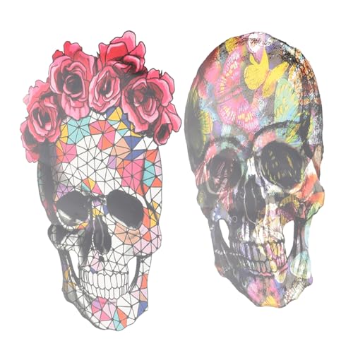 SEWACC 2Stücke Schädel Patches Set für DIY Halloween Hochwertige Wärmeübertragungsaufkleber für Kostüme Partys und Kreative Kleidungsanpassungen SEWACC 2Stücke Schädel Patches Set für DIY Halloween Hochwertige Wärmeübertragungsaufkleber für Kostüme Partys und Kreative Kleidungsanpassungen von SEWACC