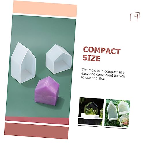 SEWACC 2Stücke Silikonformen für DIY Dekoration Epoxidharz Hausformen für Kreative Handwerksprojekte Einfach zu Reinigen Lagern für Glitzer und Blumenverzierungen von SEWACC