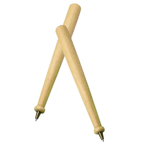 SEWACC 2 Stücke Nette Holz Kugelschreiber Ergonomisches Design Stick Stifte Für Studenten von SEWACC