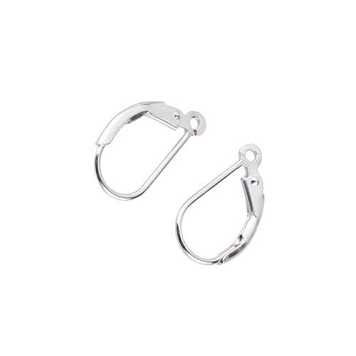 SEWACC 3 Paare Silberfarbene D Förmige Französische Ohrhaken Metall Ohrclips DIY Schmuckzubehör Handgefertigte Ohrhaken für Damen und Bastler SEWACC 3 Paare Silberfarbene D Förmige Französische Ohrhaken Metall Ohrclips DIY Schmuckzubehör Handgefertigte Ohrhaken für Damen und Bastler von SEWACC