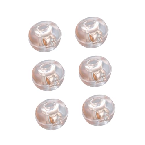 SEWACC 3 Paare Silikon Ohrring Verschlüsse Kugelform Flexible Ohrstecker Stopper Tear resistant DIY Ohrring Zubehör Rosegold Silber Ohrstecker Ersatz Sicherer Halt von SEWACC