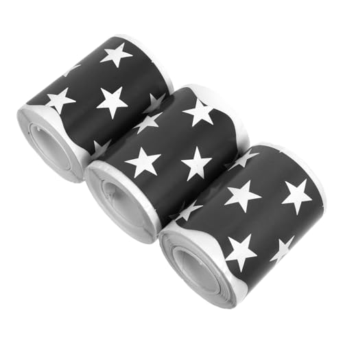 SEWACC 3 Rollen Bulletin Board Border Selbstklebend mit Fünf-punkte-sternmuster Gezackter Abschluss Dekoratives Schulklassenzimmer Wanddekor Homeschool Party Tür Poster Rahmen von SEWACC