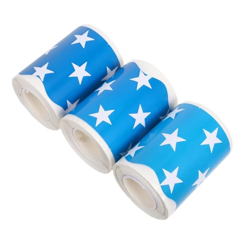 SEWACC 3 Rollen Bulletin Board Border Stern-motiv Selbstklebende Langlebige Kupferpapier-bordüre mit Gewelltem Abschluss für Schulklasse Wanddekoration Poster Kunstbedarf von SEWACC