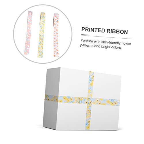 SEWACC 3 Rollen DIY Blüten Prägeband Breit Doppelseitiges Geschenkband pro Handgemachtes Bastelband für Haarschleifen Geschenkverpackung Partydeko Hochzeit Geburtstag von SEWACC