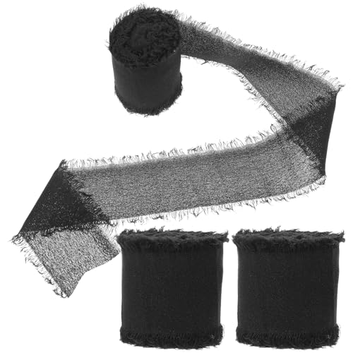 SEWACC 3 Rollen Fransiges Chiffonband Rolle Dekoratives Geschenkband für Brautsträuße Bastelprojekte und Einladungen Handgefertigtes DIY Band für Feiern und Anlässe SEWACC 3 Rollen Fransiges Chiffonband Rolle Dekoratives Geschenkband für Brautsträuße Bastelprojekte und Einladungen Handgefertigtes DIY Band für Feiern und Anlässe von SEWACC