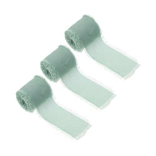SEWACC 3 Rollen Handgefertigte Fransen Chiffonbänder Yards Dekoratives Geschenkband und Blumenverpackungsband für Hochzeitssträuße und Geschenkdekoration Warmen Farbtönen SEWACC 3 Rollen Handgefertigte Fransen Chiffonbänder Yards Dekoratives Geschenkband und Blumenverpackungsband für Hochzeitssträuße und Geschenkdekoration Warmen Farbtönen von SEWACC