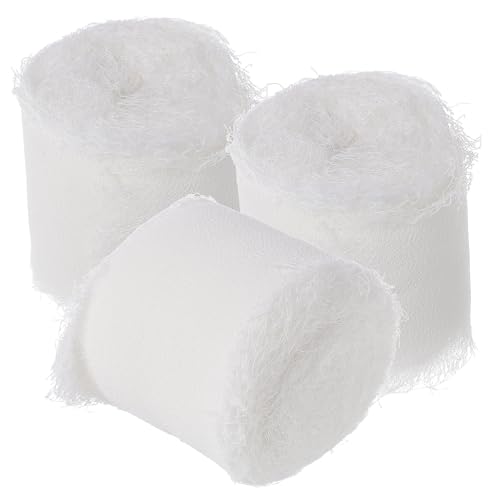 SEWACC 3 Rollen Handgerissenes Chiffon dekoband mit Fransigem Rand Seidiges Geschenkband Breit Lang für Hochzeitseinladungen Blumensträuße Geschenkverpackung und DIY Bastelprojekte SEWACC 3 Rollen Handgerissenes Chiffon dekoband mit Fransigem Rand Seidiges Geschenkband Breit Lang für Hochzeitseinladungen Blumensträuße Geschenkverpackung und DIY Bastelprojekte von SEWACC